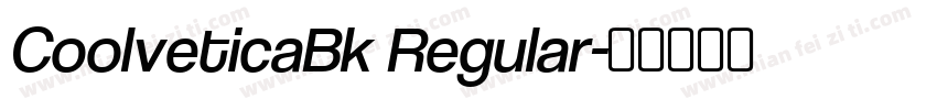 CoolveticaBk Regular字体转换